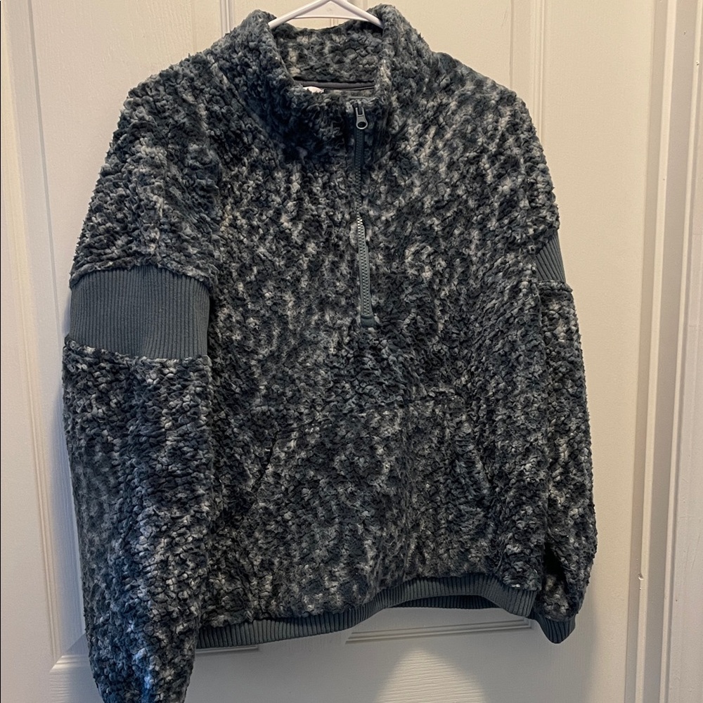 JoyLab Textured Blue Fleece Jacket